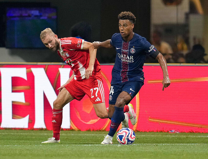 Laimer und Dou&eacute; kennen sich noch gut von der Klub-WM im vergangenen Sommer.