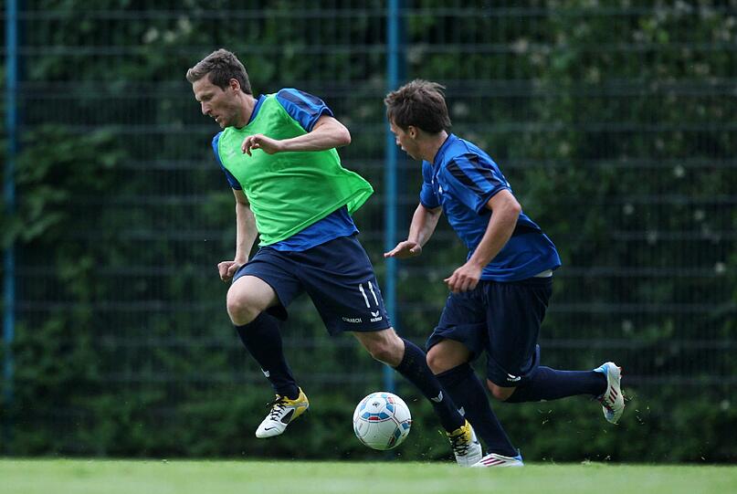 Benny Lauth beim Trainingsauftakt der Löwen. Weiterklicken: Noch mehr Bilder vom Training...