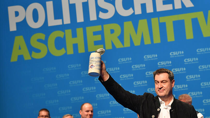 Teilte vor allem gegen die Grünen aus: CSU-Parteichef Markus Söder.