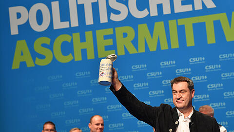 Teilte vor allem gegen die Grünen aus: CSU-Parteichef Markus Söder.