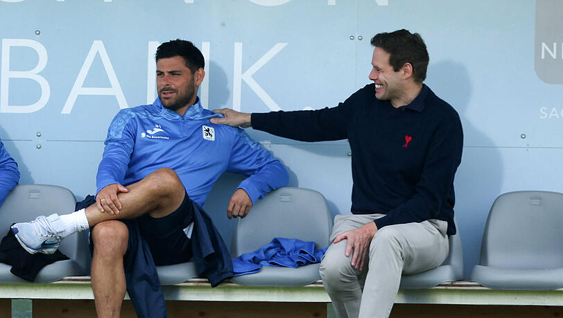 Doch nicht so schlecht, dass der Kader so gro&szlig; ist, oder? Christian Werner (r.) w&auml;hrend der Sommervorbereitung mit Kevin Volland.