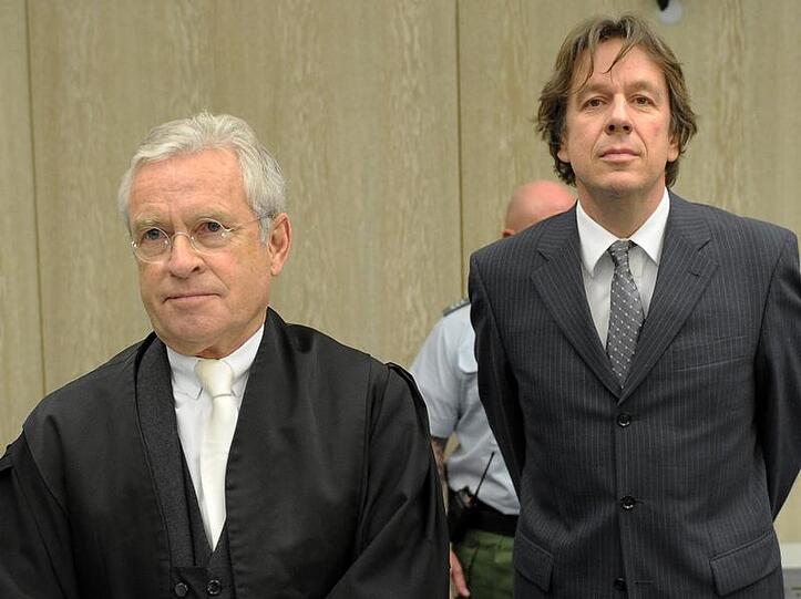 Jörg Kachelmann mit Anwalt Johann Schwenn