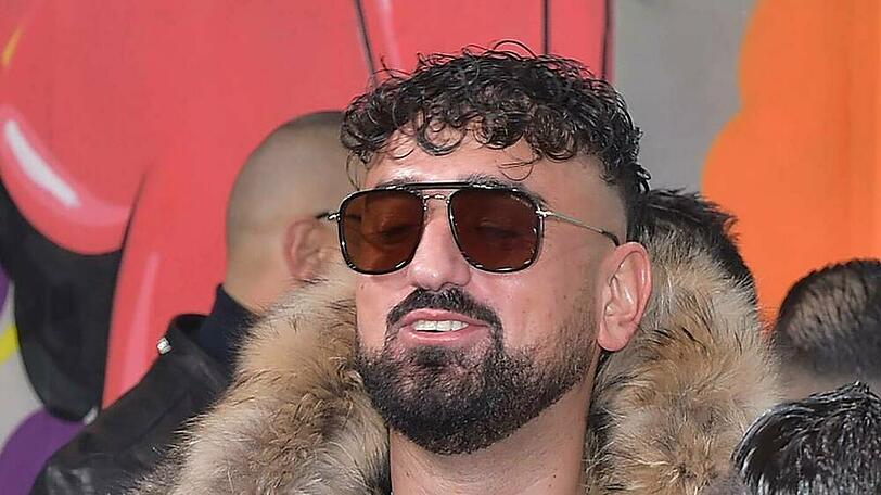 Rapper Haftbefehl bei einem Auftritt in Berlin.