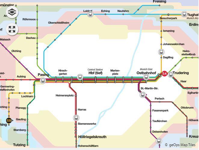 Die Live-Karte zeigt: Aktuell ist keine einzige S-Bahn in München auf der Stammstrecke unterwegs. (Stand: 11.55 Uhr)