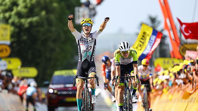 Pello Bilbao Lopez vom Team Bahrain-Victorious gewann die 10. Etappe vor Georg Zimmermann.