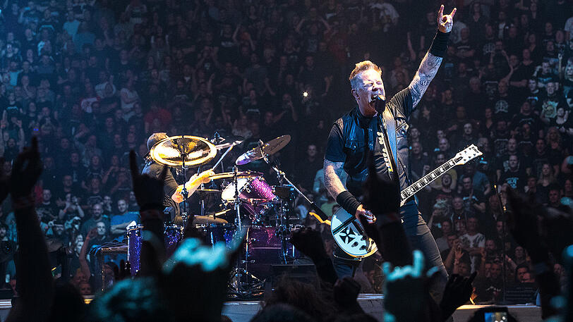Auch nach mehr als 35 Jahren immer noch die Götter des Metal: Metallica, hier bei einem Konzert in Manchester.