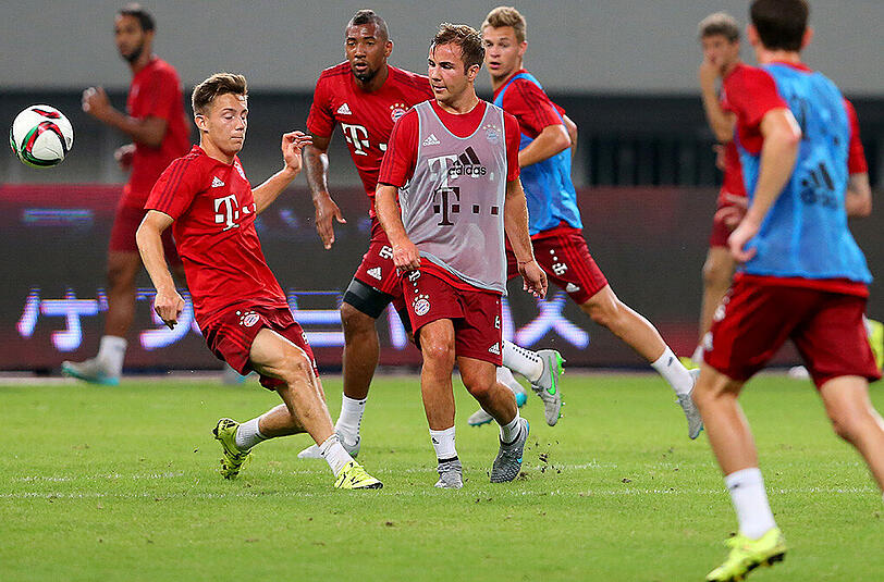 Hängte sich im Training voll rein: Mario Götze.
