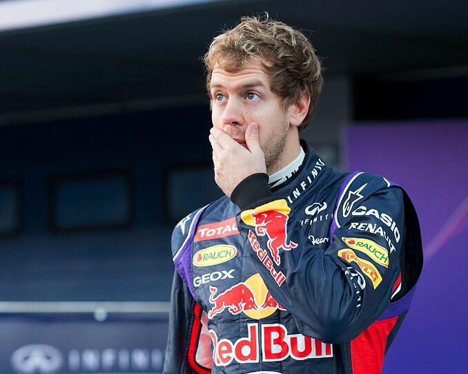 Da staunt Rennfahrer Sebastian Vettel...