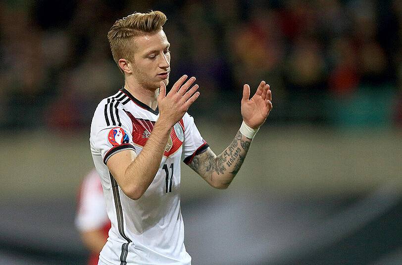 Er ist der Pechvogel in der deutschen Nationalelf: Der Dortmunder Marco Reus verpasst nach der WM 2010 und der WM 2014 auch die EM 2016 verletzungsbedingt.