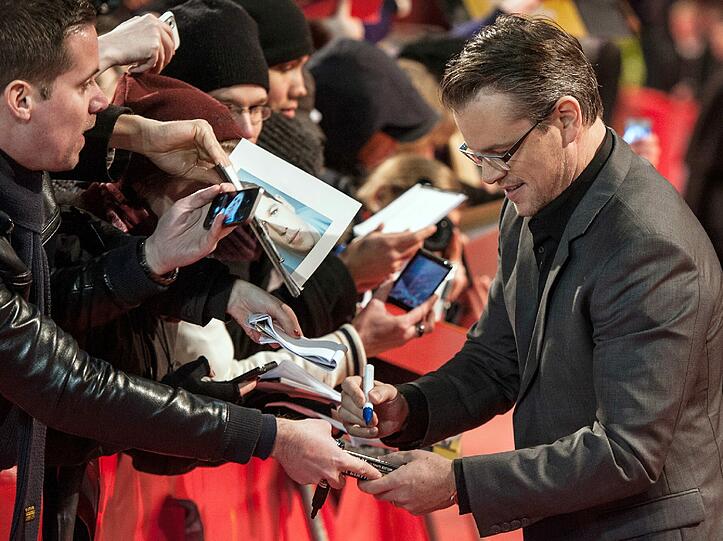 Der US-amerikanische Schauspieler Matt Damon bei Premiere von "The Monuments Men" während der 64. Internationalen Filmfestspiele.