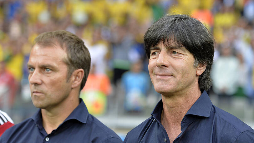 Löw und Flick bei der WM 2014 in Brasilien. (Archivbild)