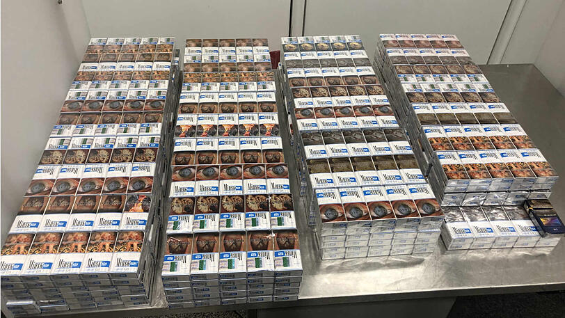 20.000 Zigaretten hatte der Mann im Gepäack.