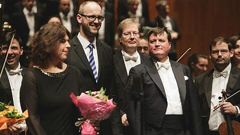 Christian Thielemann und Peter Dijkstra nach der "Missa solemnis"