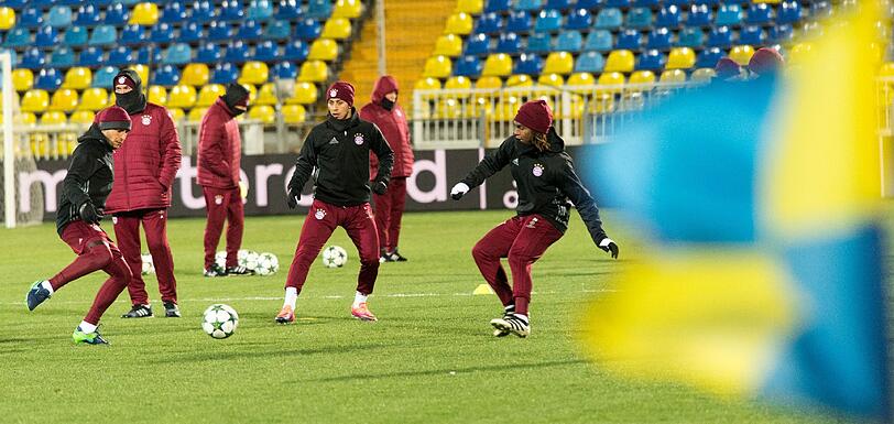 Das Abschlusstraining des FC Bayern in Rostow am Don.