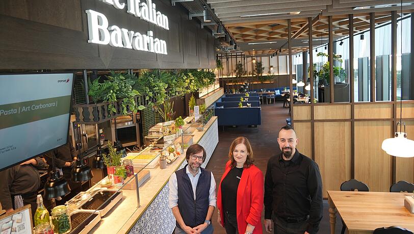 Daniel Friedheim (l.), Marijana Ledniewicz (M.) und Alexander Fassbender haben die Konzepte f&uuml;r die neuen Lokale entwickelt. Die sollen die Menschen in die Parkstadt Schwabing locken.
