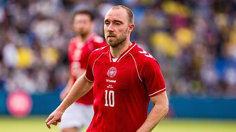 Christian Eriksen beim L&auml;nderspiel gegen die Ukraine am 7. Juni 2026.