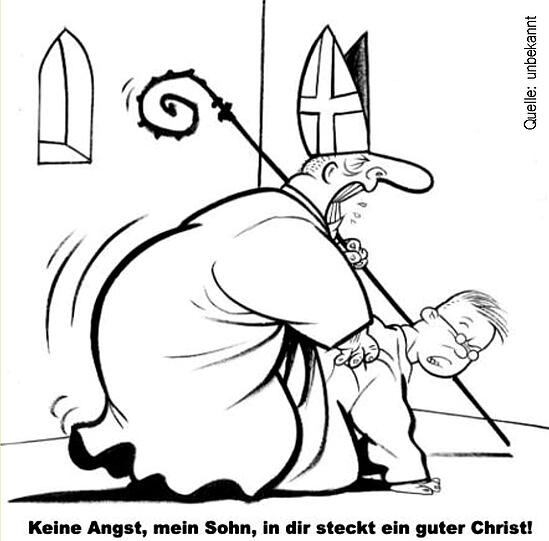 Eine Anspielung auf die Missbrauchsfälle in der katholischen Kirche.