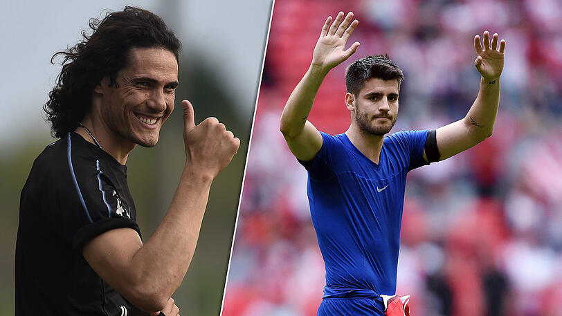 Kandidaten für ein Tauschgeschäft: Edison Cavani (l.) und Alvaro Morata