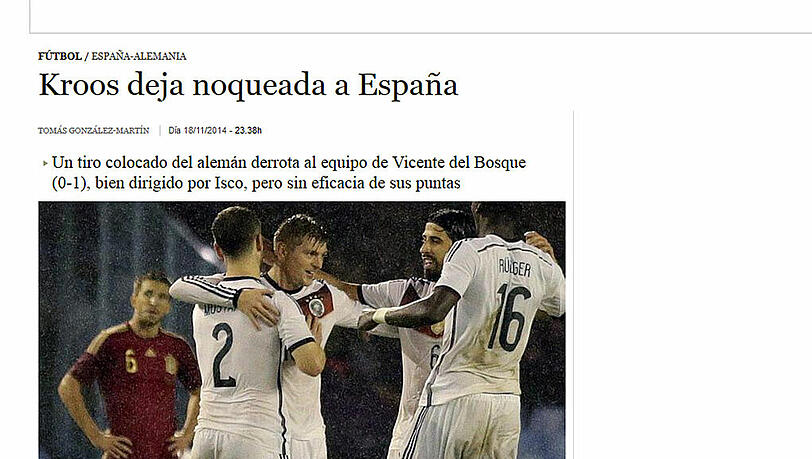 "Kroos knockt Spanien aus", titelt ABC.es.