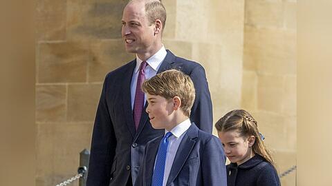 Prinz William mit seinen beiden älteren Kindern, Prinz George und Prinzessin Charlotte.