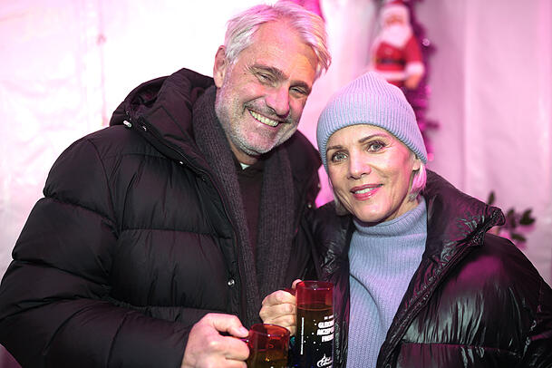 Birgit Schrowange mit ihrem Ehemann Frank Spothelfer. Birgit Schrowange mit ihrem Ehemann Frank Spothelfer.