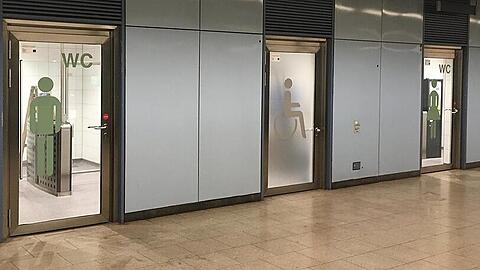 So modern sehen modernisierten Bahnhofstoiletten aus.