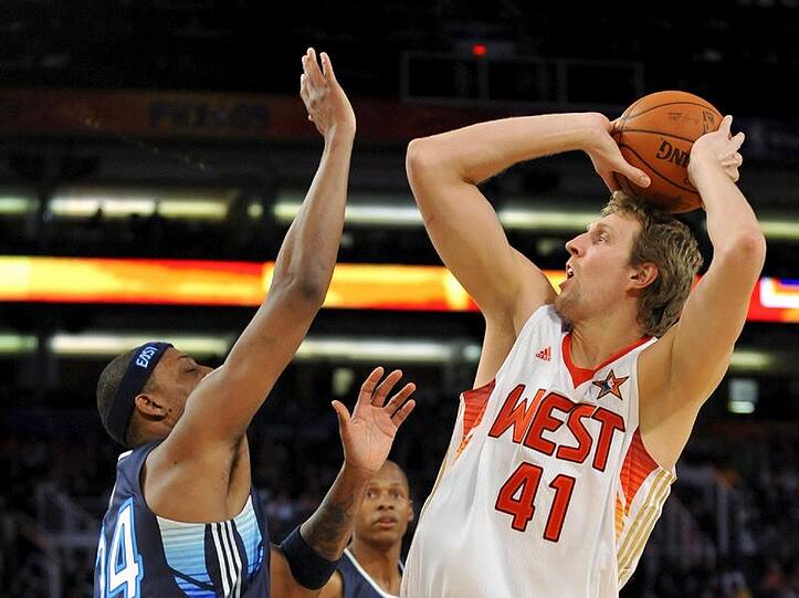 Erfolgreich: Dirk Nowitzki erzielte im All-Star-Game der NBA avht Punkte für den Westen.