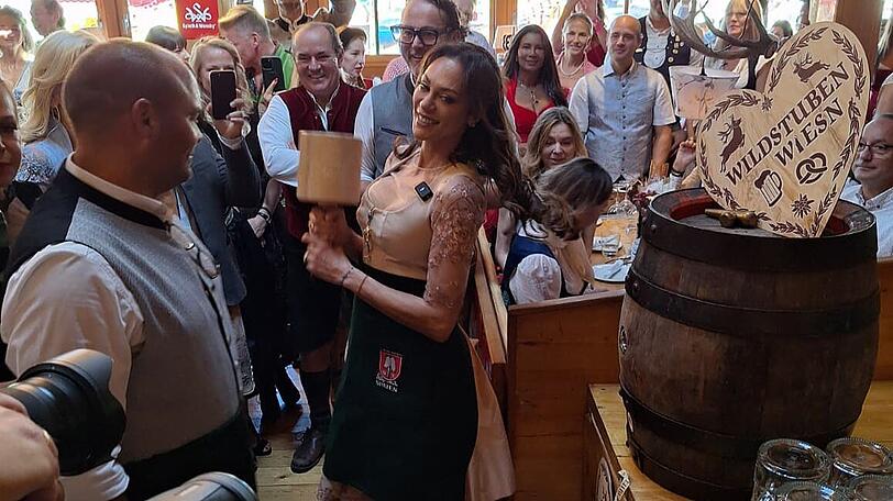 Lilly Becker darf heuer selbst auf der Wiesn den Anstich übernehmen.