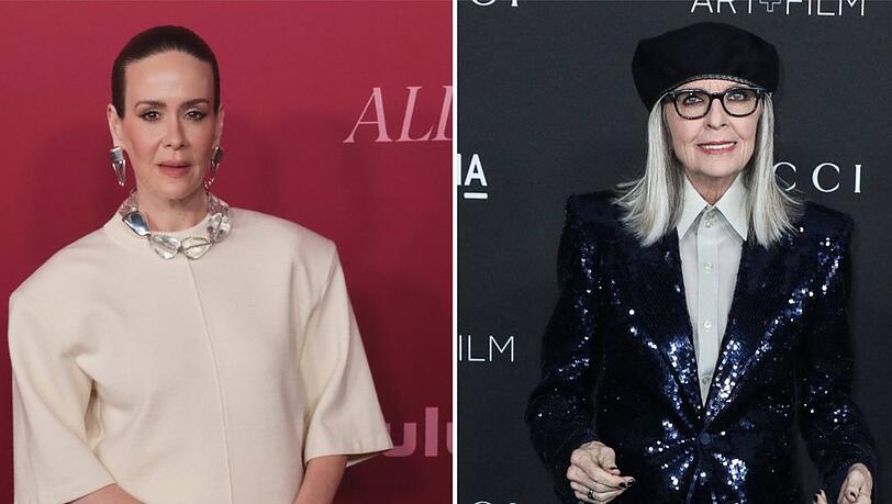 Das Lächeln fiel Sarah Paulson bei der Premiere von "All's Fair" wegen des Verlusts ihrer Freundin Diane Keaton schwer.