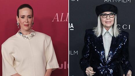 Das Lächeln fiel Sarah Paulson bei der Premiere von "All's Fair" wegen des Verlusts ihrer Freundin Diane Keaton schwer.