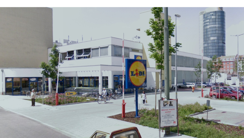 Schwanthalerhöhe LidlFiliale nach Sanierung am 16. Mai