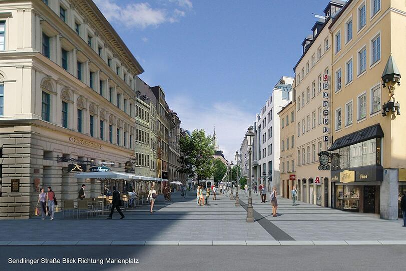 Ideal-Ansicht: Die Sendlinger Straße als Animation.