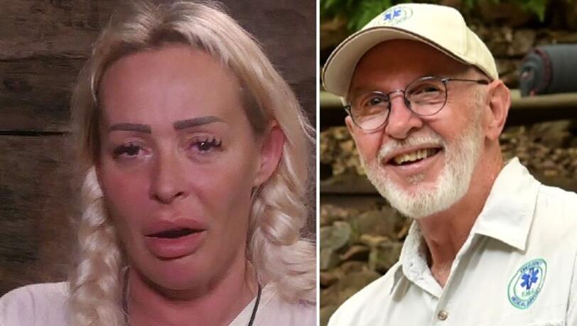 Cora Schumacher fürchtete am Lagerfeuer um ihre Gesundheit und schießt gegen Dr. Bob.