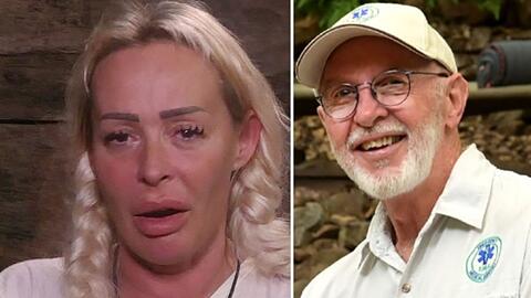 Cora Schumacher fürchtete am Lagerfeuer um ihre Gesundheit und schießt gegen Dr. Bob.