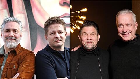 Roland Trettl und Martin Klein (v.l.) sowie Tim M&auml;lzer und Alexander Herrmann treten gegeneinander an.