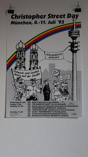 Ralf König hat das Plakat für den Münchner CSD 1993 gezeichnet.