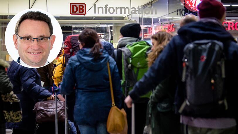 Wenn ein Zug ausfällt, bilden sich am Infoschalter lange Schlangen &ndash; so wie hier am Münchner Hauptbahnhof. Unions-Fraktionsvize Ulrich Lange (kleines Bild) will dies ändern.