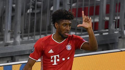 Kingsley Coman jubelt nach seinem Tor zum 1:0.