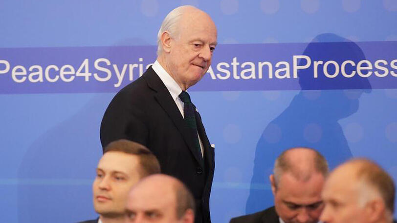 Der UN-Syrienbeauftragte Staffan de Mistura kommt am Montag in Astana zu neuen Syrien-Verhandlungen.
