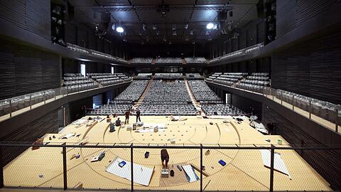 Fast schon fertig: die neue Philharmonie im neuen Ausweichquartier "Gasteig HP 8".