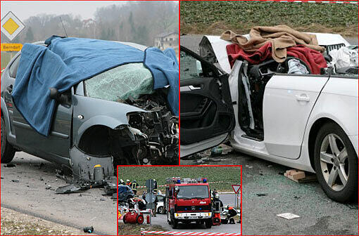 Der Horror-Crash von Berndorf. Die Bilder vom Unfallort.