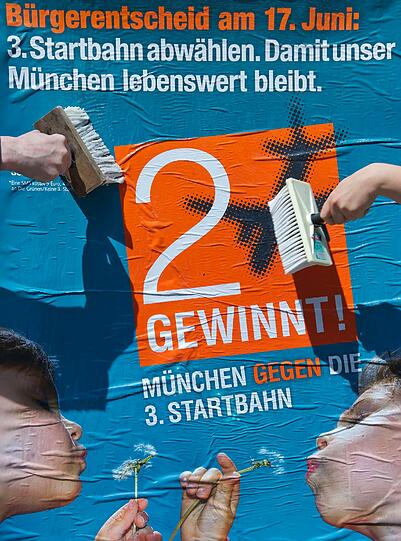 "München gegen die dritte Startbahn": Die Startbahngegner präsentieren am Montag in München ihre Kampagne.