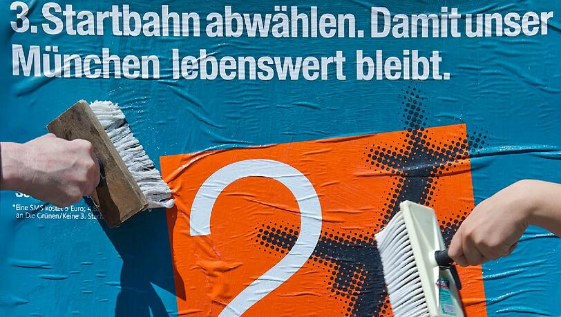 "München gegen die dritte Startbahn": Die Startbahngegner präsentieren am Montag in München ihre Kampagne. "München gegen die dritte Startbahn": Die Startbahngegner präsentieren am Montag in München ihre Kampagne.