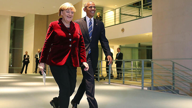 Zum letzten Mal als US-Präsident zu Besuch bei der Kanzlerin: Barack Obama. Zum letzten Mal als US-Präsident zu Besuch bei der Kanzlerin: Barack Obama.