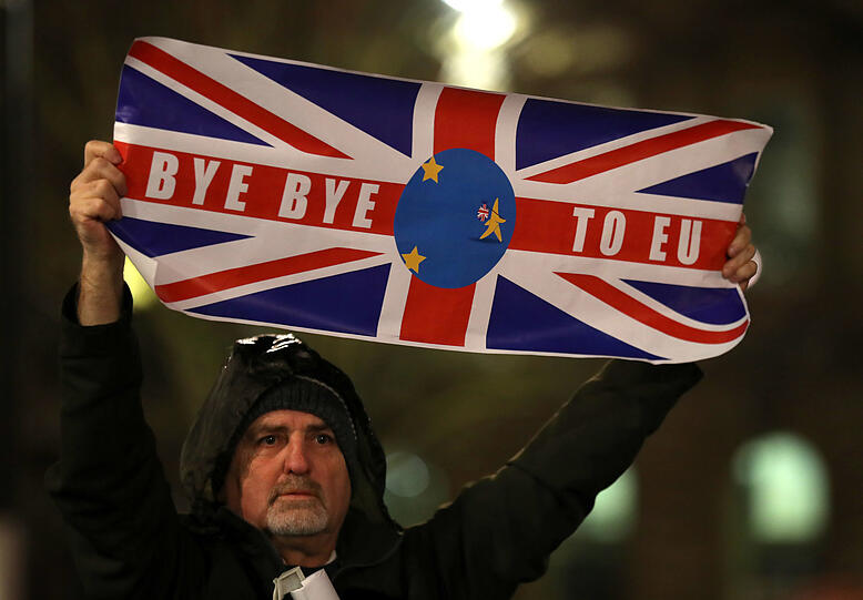 Der Tag, an dem der Brexit wirksam wurde: 31. Januar 2020, London.