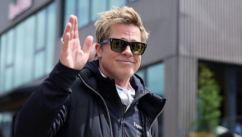 Brad Pitt hat sich in Silverstone gezeigt.