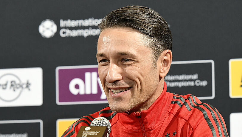 Bayern-Trainer Niko Kovac spricht auf einer Pressekonferenz. Bayern-Trainer Niko Kovac spricht auf einer Pressekonferenz.