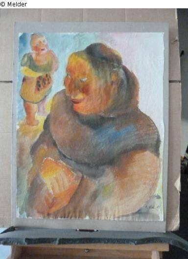 Christoph Voll: «Mönch», Aquarell, 1921.