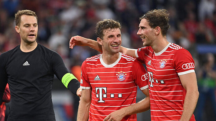 Manuel Neuer (l.) und Leon Goretzka hatten sich zuletzt mit dem Coronavirus infiziert.