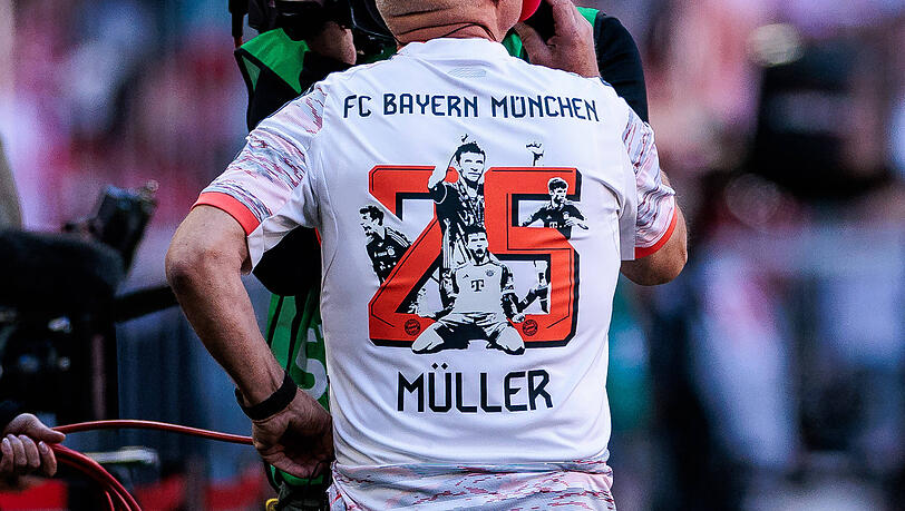 Heiß begehrt: Das Sondertrikot zum Abschied von Thomas Müller. Heiß begehrt: Das Sondertrikot zum Abschied von Thomas Müller.